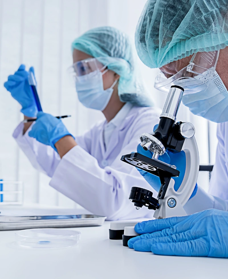 Scientists researching in the lab