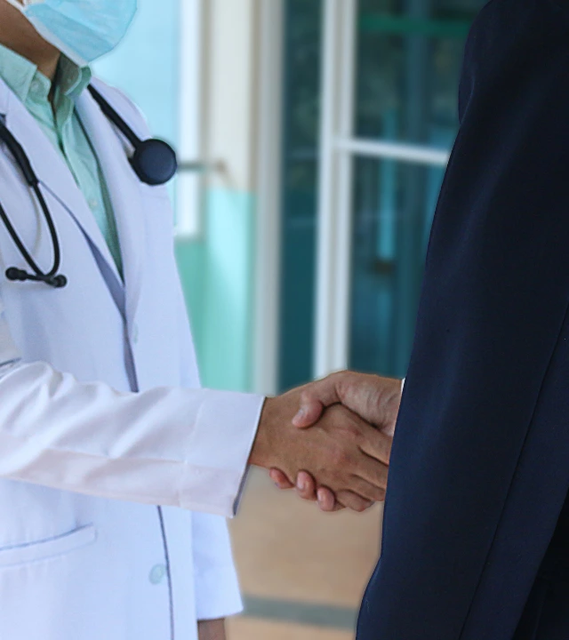 Handshake with doctor